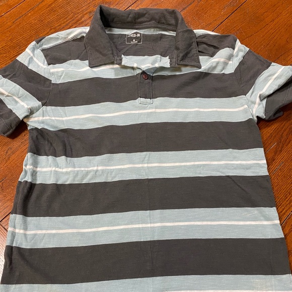 Men’s size M Gap grey/blue striped polo - Picture 2 of 2